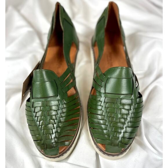 Huaraches by BearPaw Womens Leather Slip On Sandals Military Green 12 - Picture 5 of 16